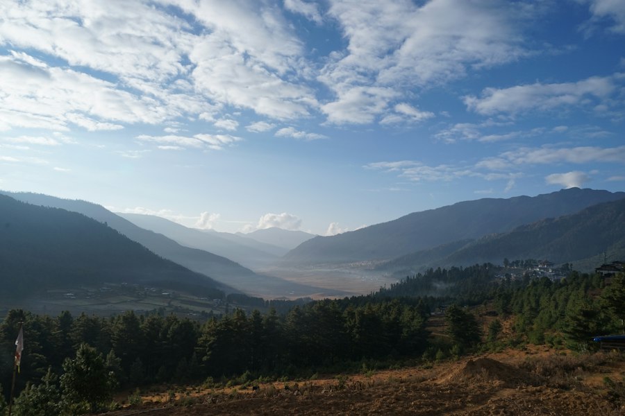 Open landscape in Bhutan